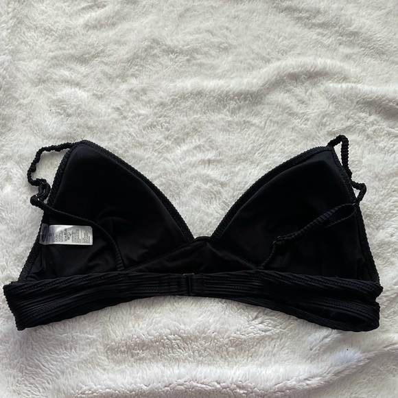 Old Navy black textured bikini top only - Picture 4 of 7